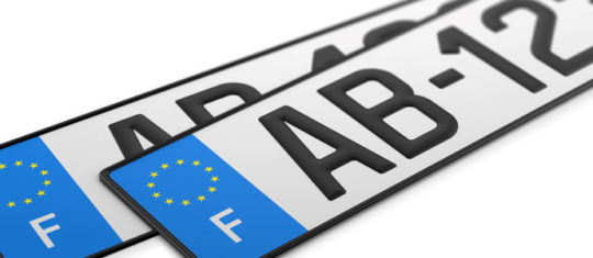 plaques d'immatriculation