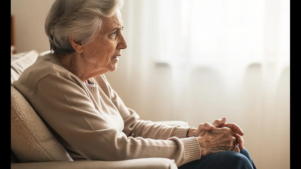 Visite d'un proche dans une chambre d'EHPAD lumineuse à Bordeaux